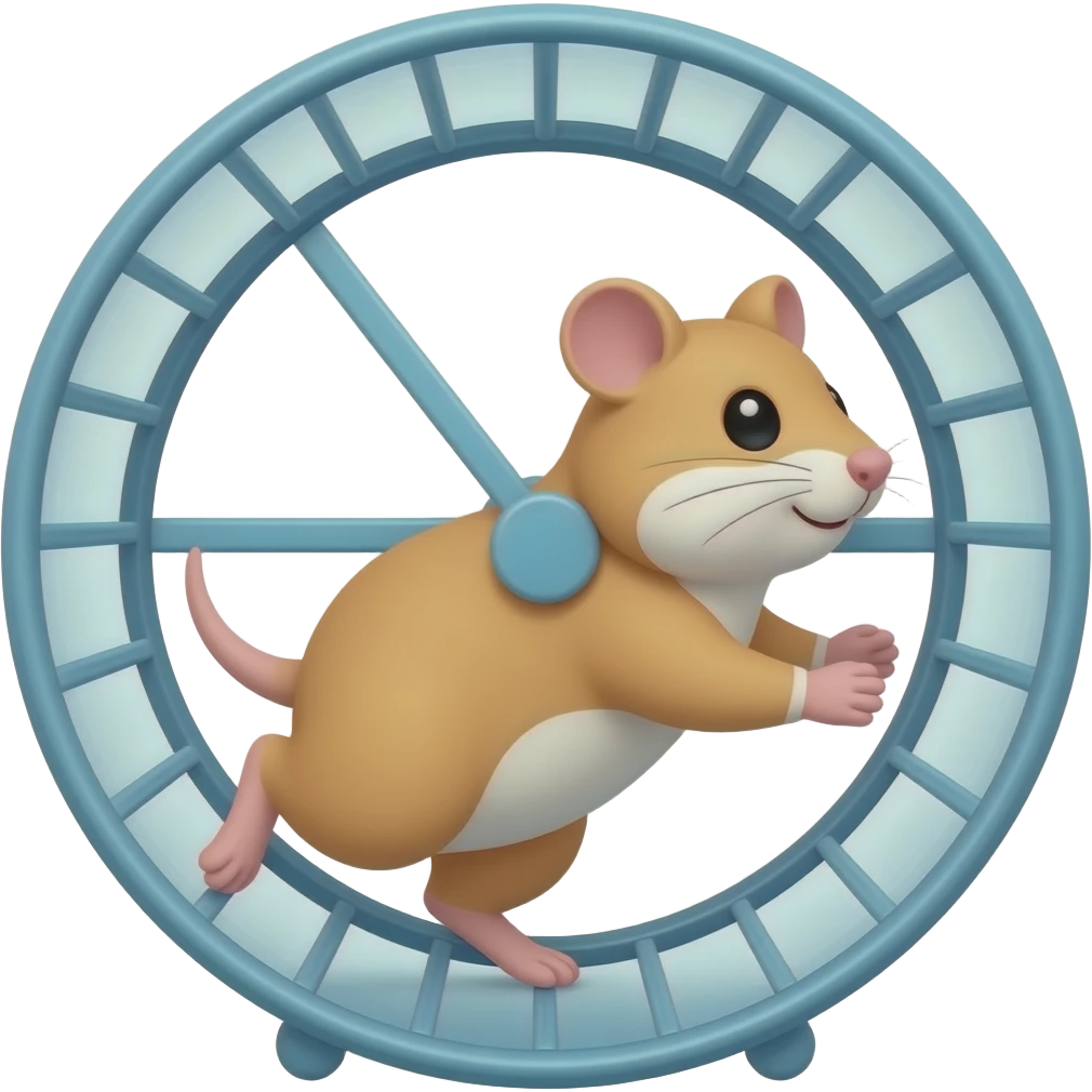 hamster qui tourne dans sa roue emoji