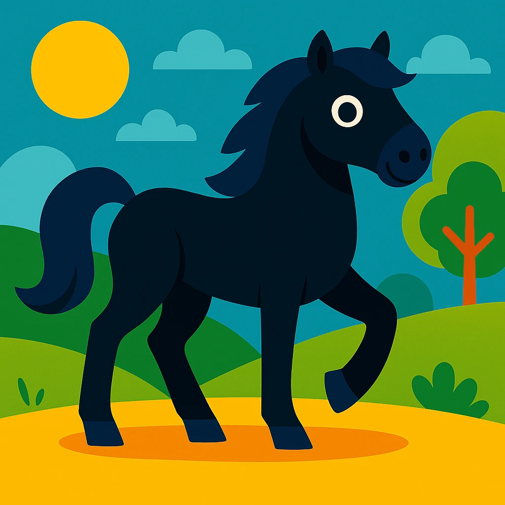 Black horse emoji