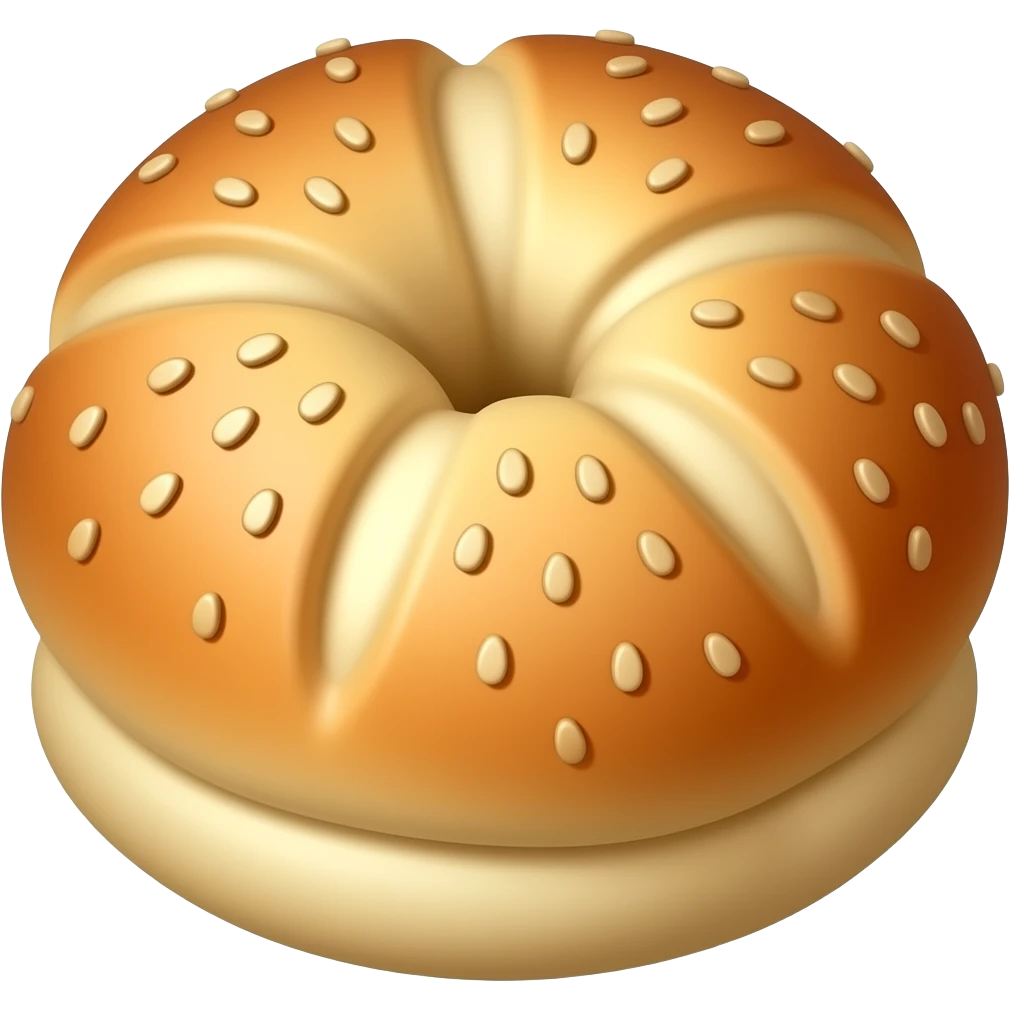 bun with sesame seeds emoji