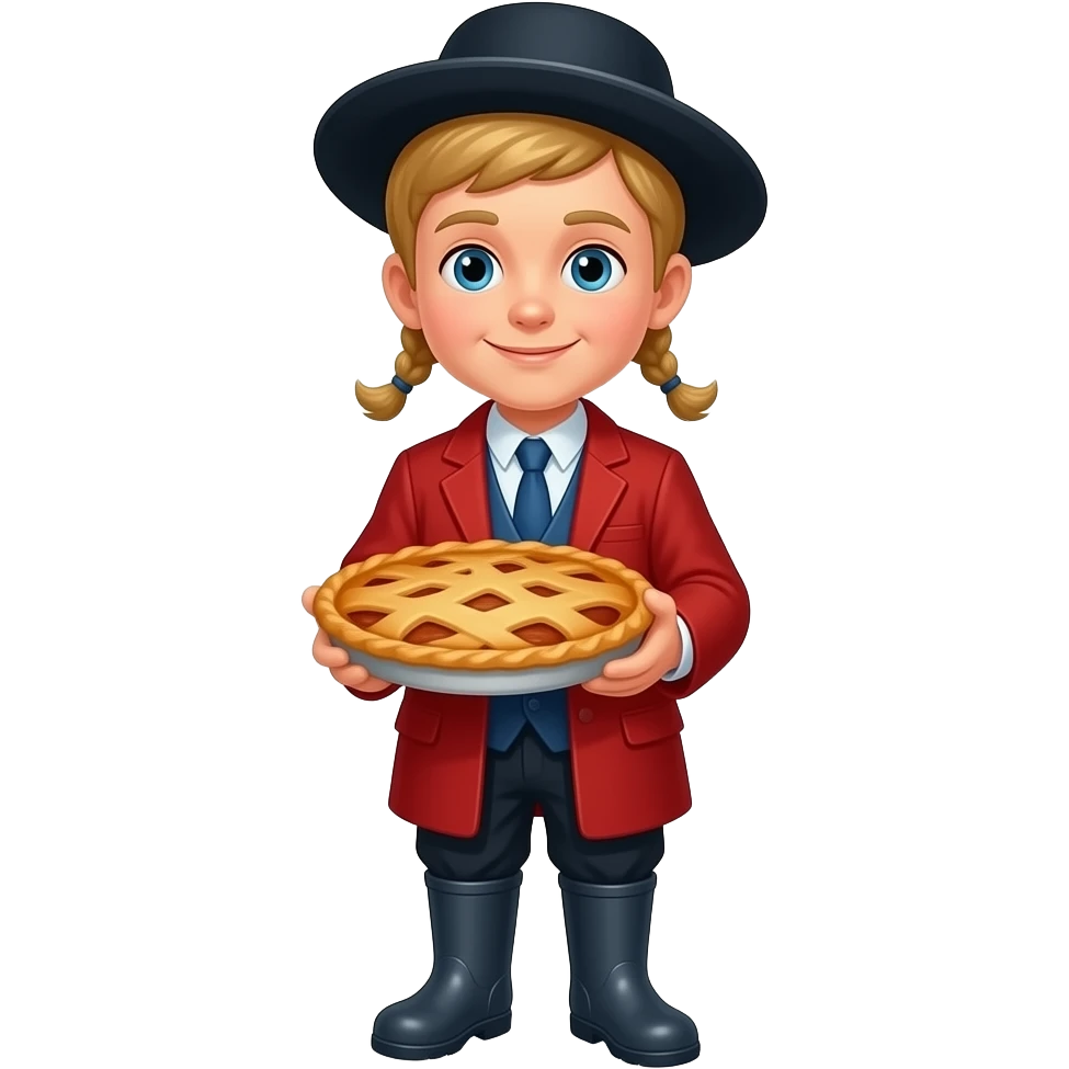 hasidc jowish boy wish  gumboots blond haer rane cod with pies emoji