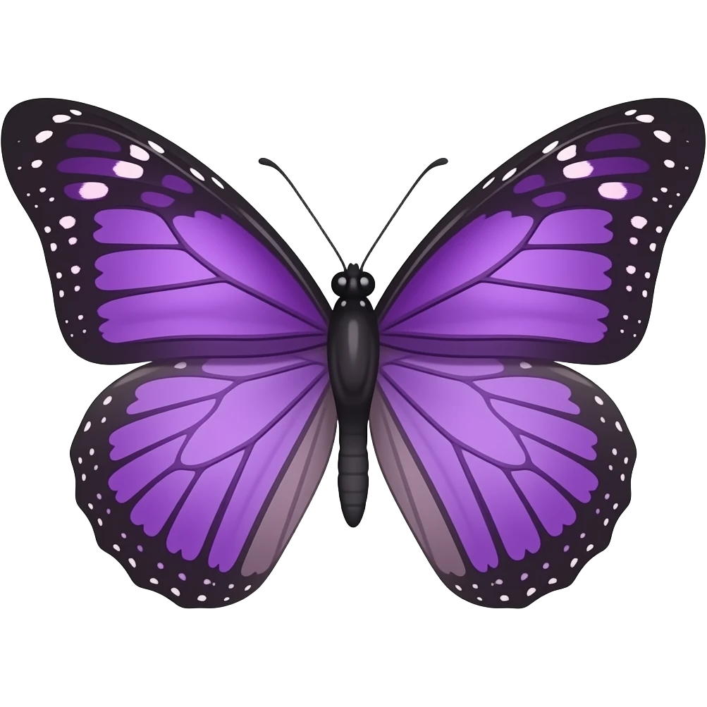 Text size purple butterfly emoji emoji