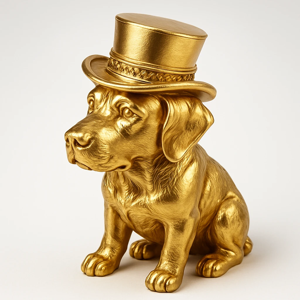 dog with tophat emoji