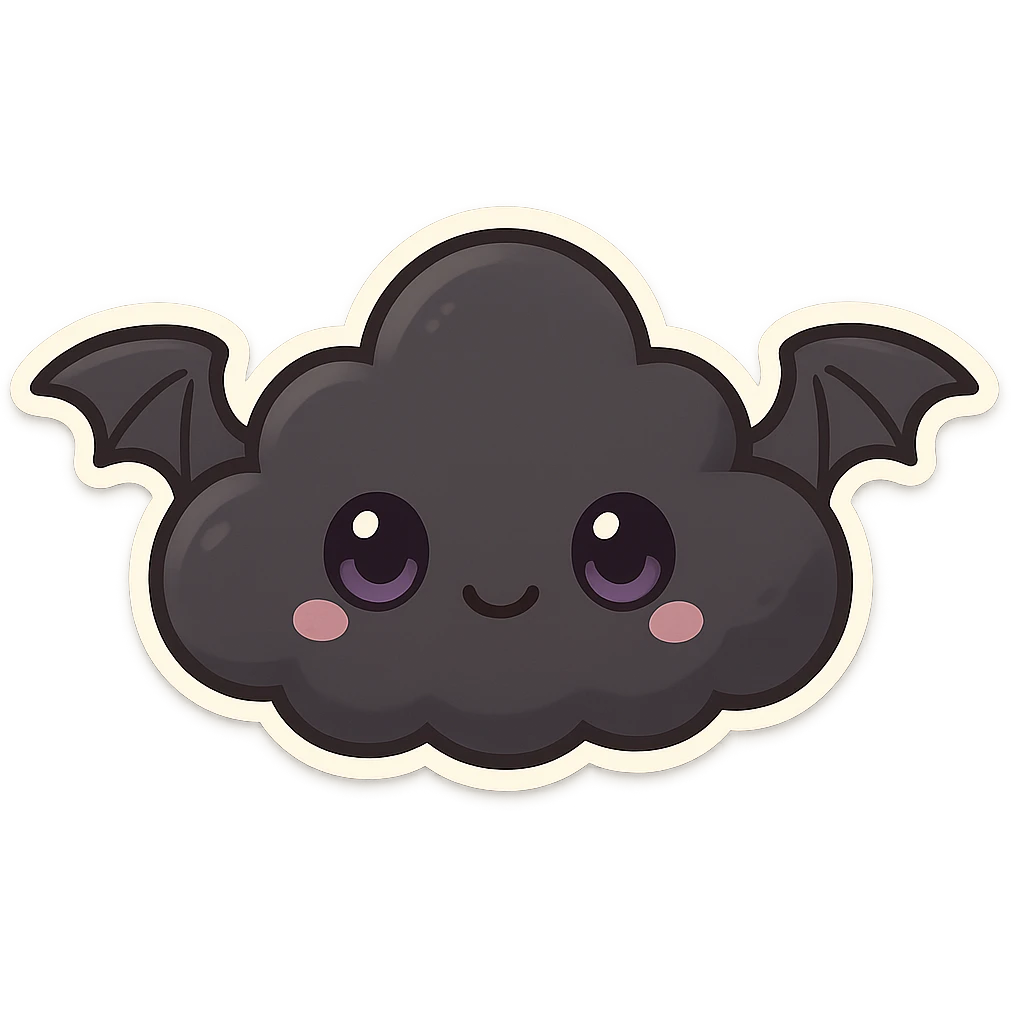 pastel goth black object emoji