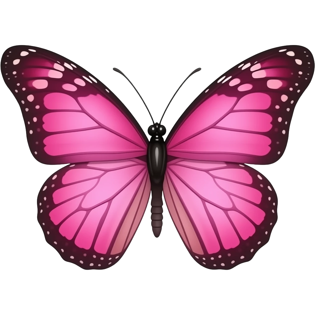 Create a pink 🦋 to paste in Instagram caption emoji
