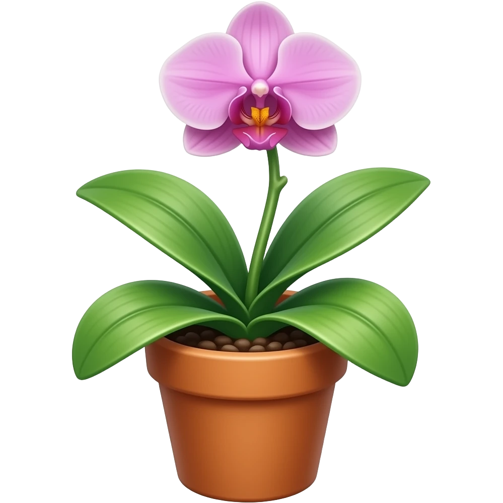 single orchid in a pot emoji