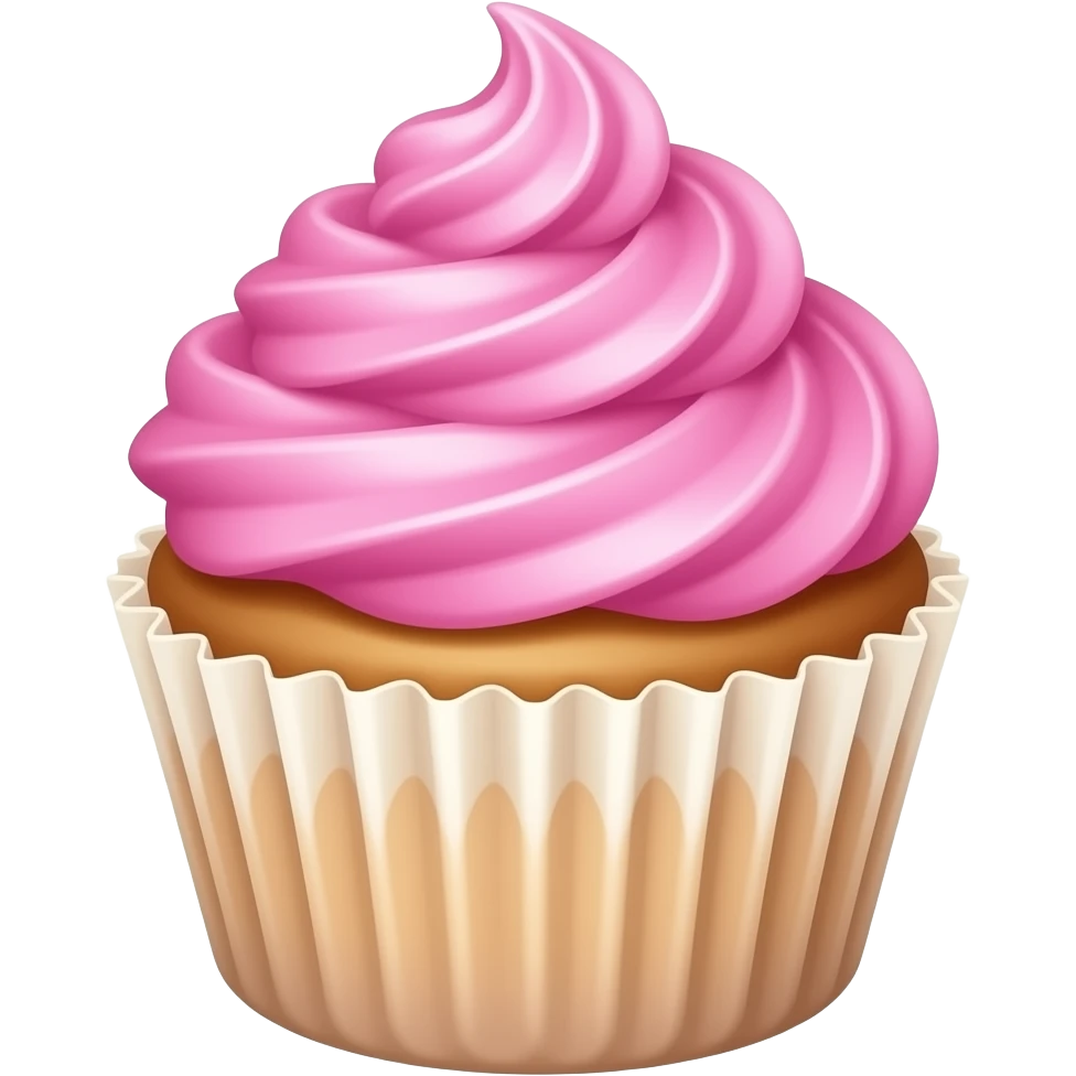 Cupcake with pink icing emoji