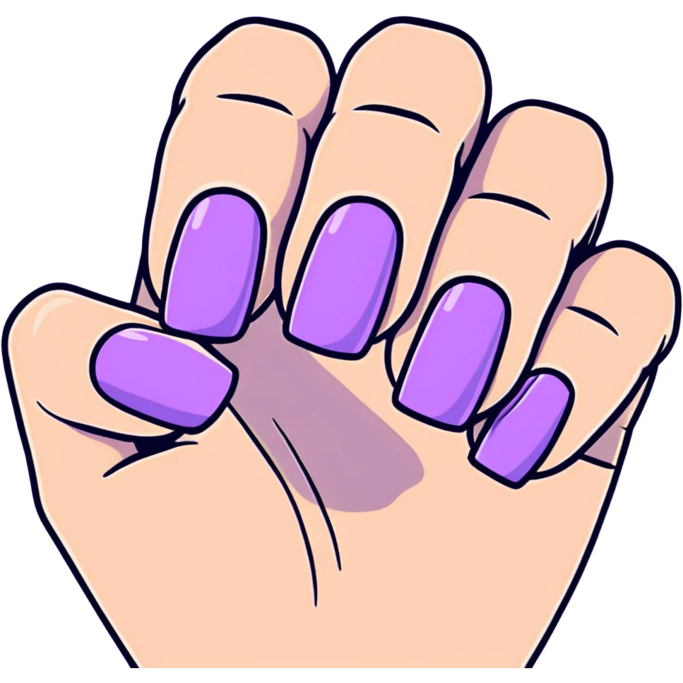 pastel lilac nails emoji