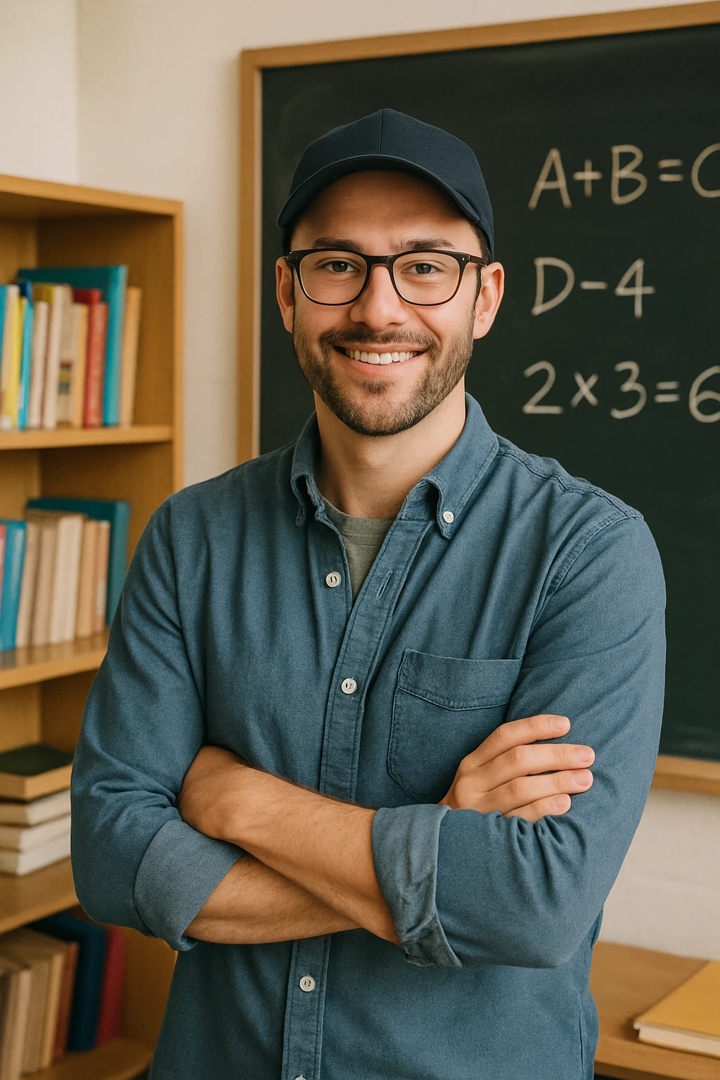 A male teacher with a cap. emoji
