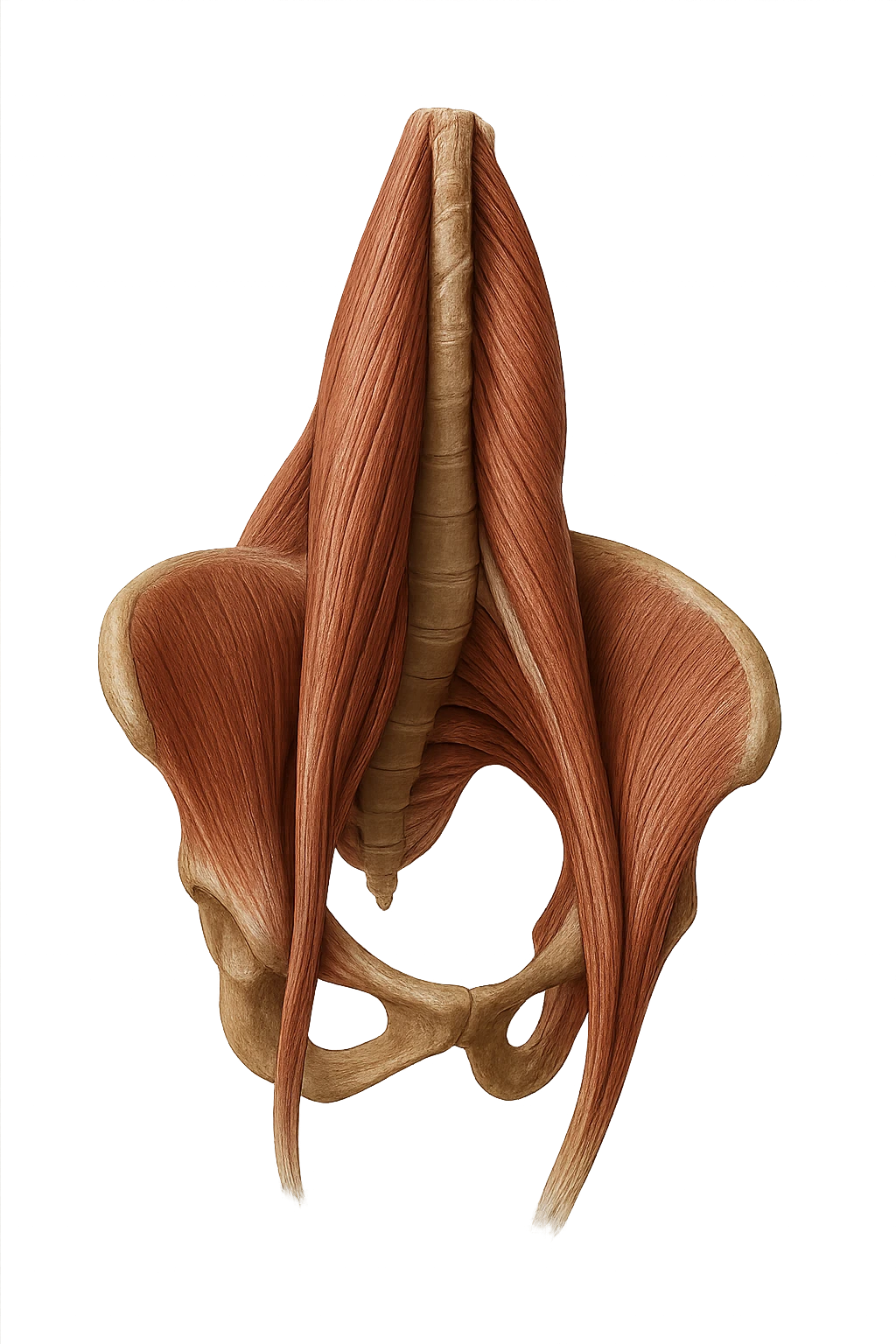 ILEOPSOAS DI UN CORPO UMANO ANATOMICO REALISTICO, iperrealistico 4k emoji