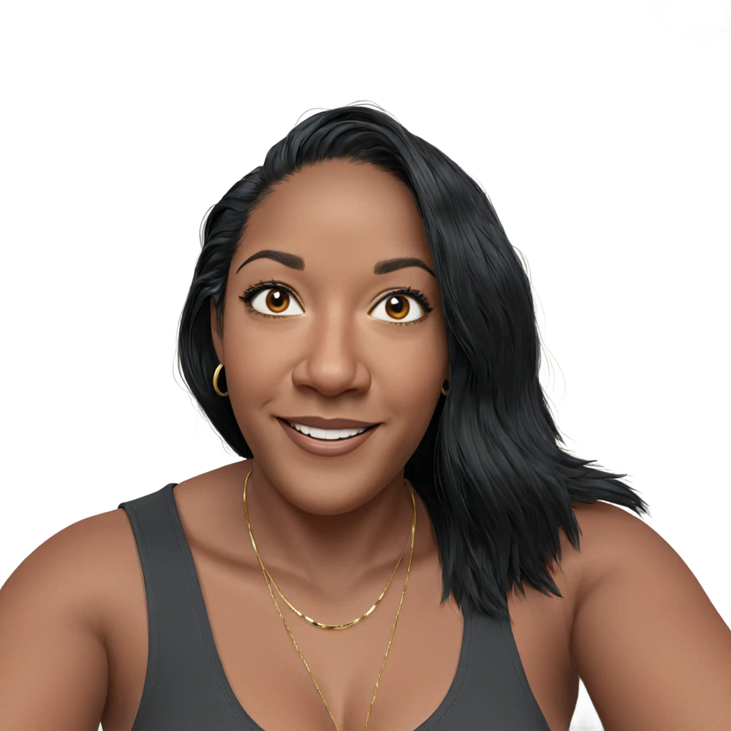 smiling girl with black hair emoji