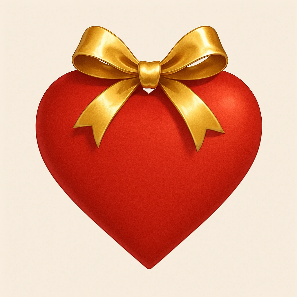 heart with a bow emoji