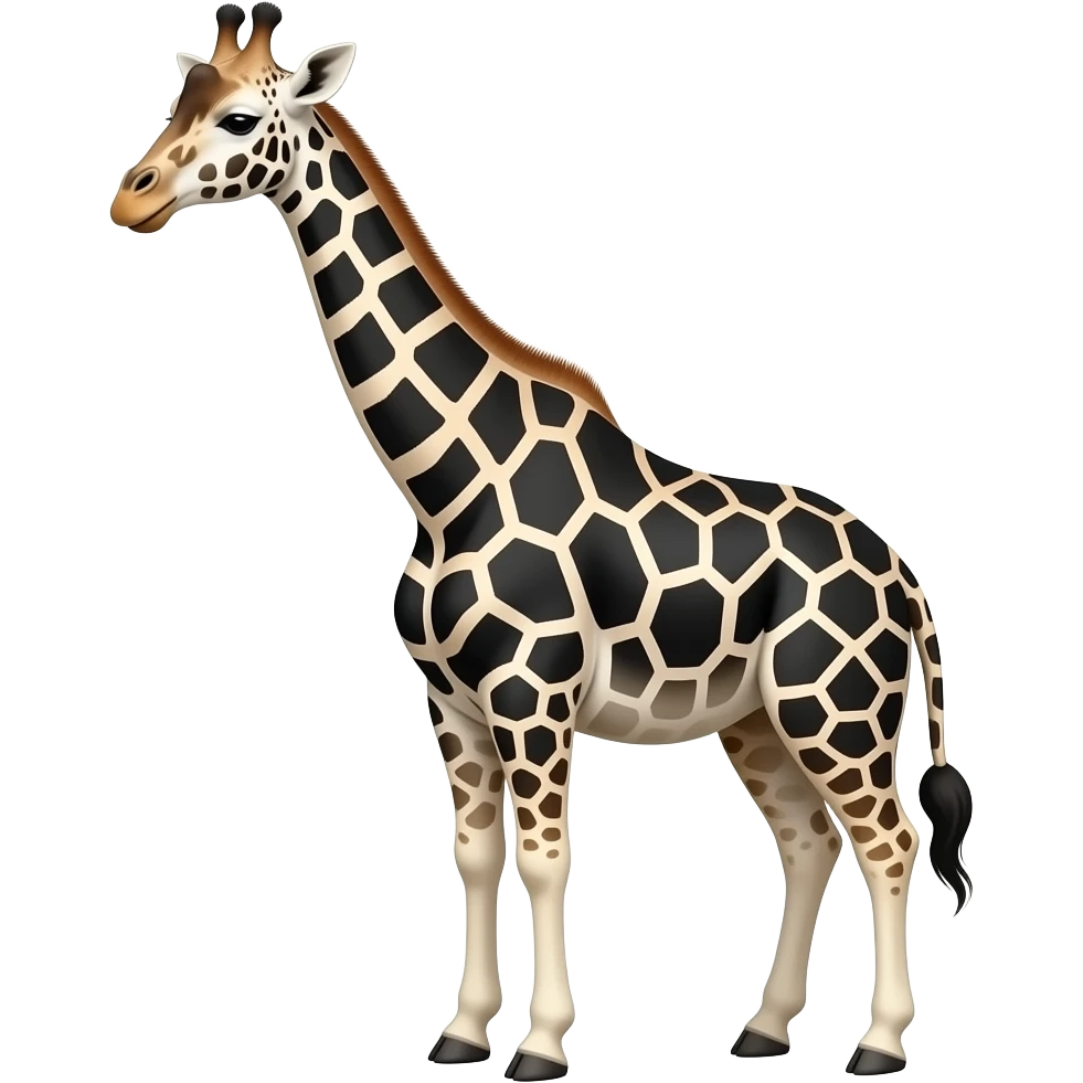 Giraff with white and black stripes emoji