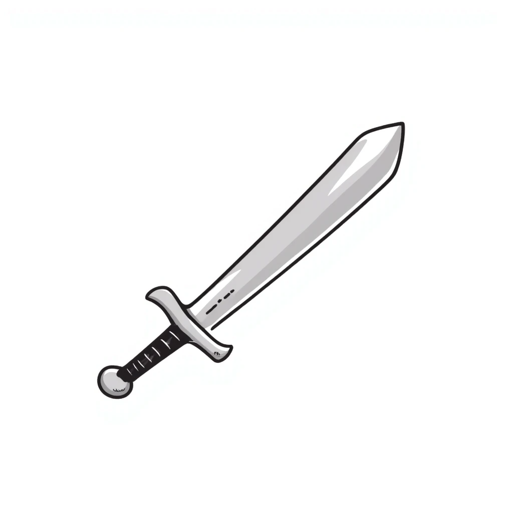 silver two-handed sword emoji