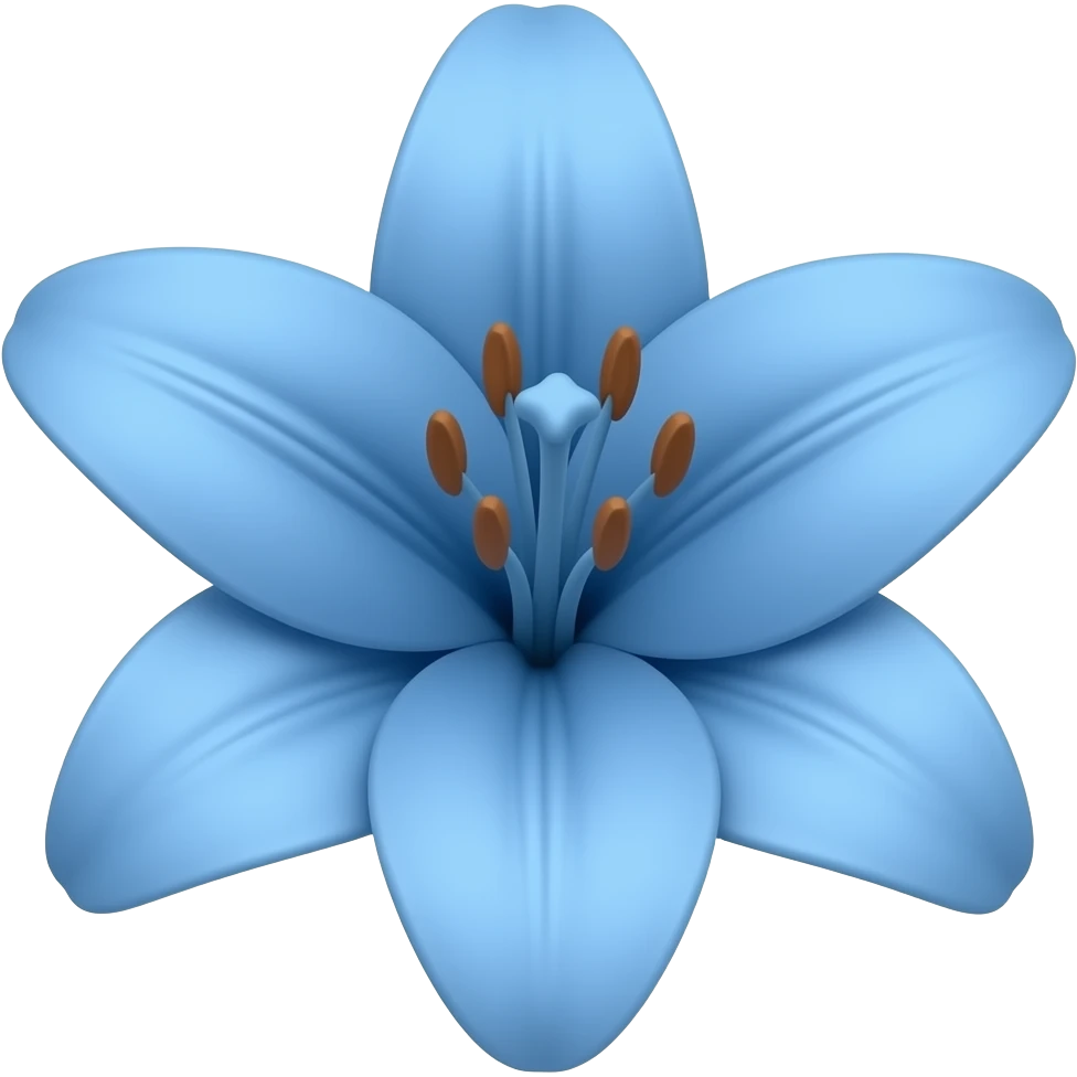 Blue liliy emoji