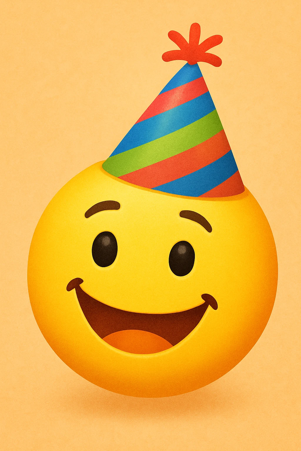 yellow face with party hat emoji