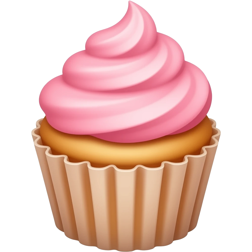 Cupcake with pink icing emoji
