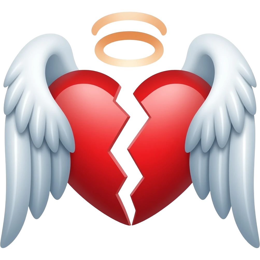 Broken heart wings emoji