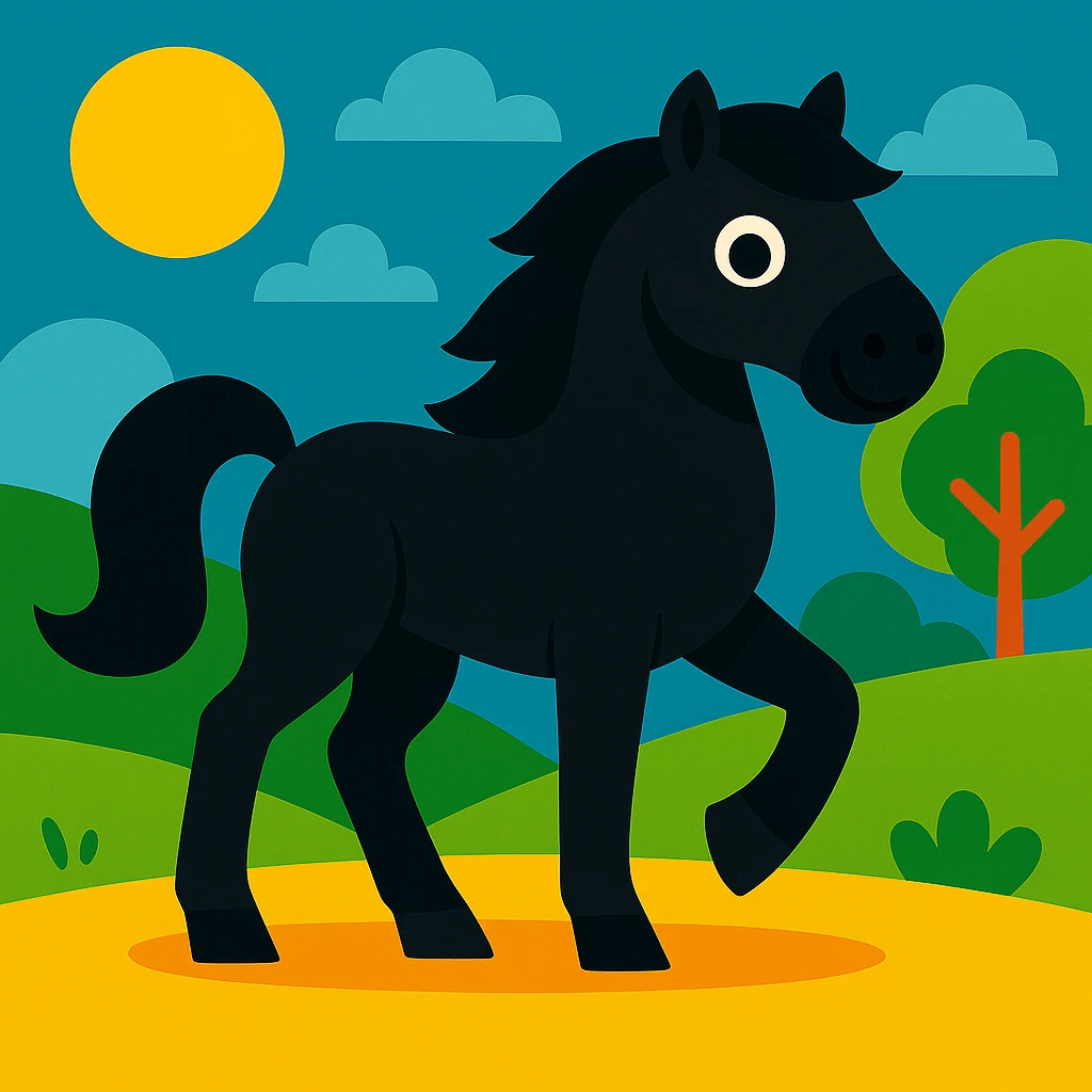 Black horse emoji