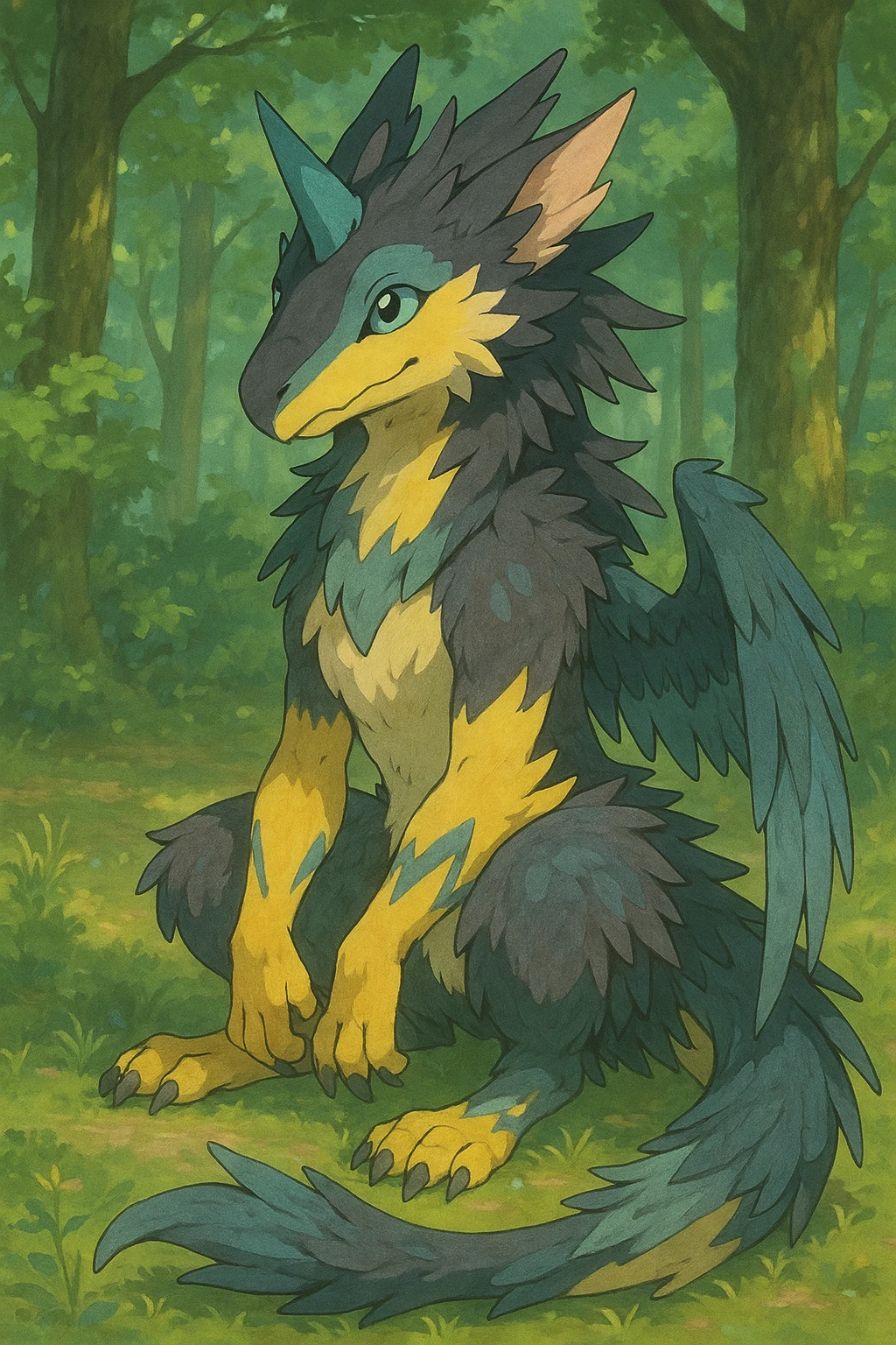 Sergal-Protogen-Trico-Zeraora-Vernid-fusion-hybrid-creature emoji