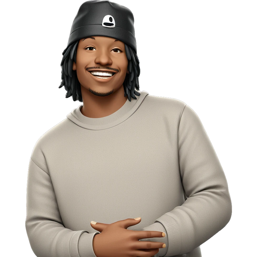 grinning boy in stylish hat emoji