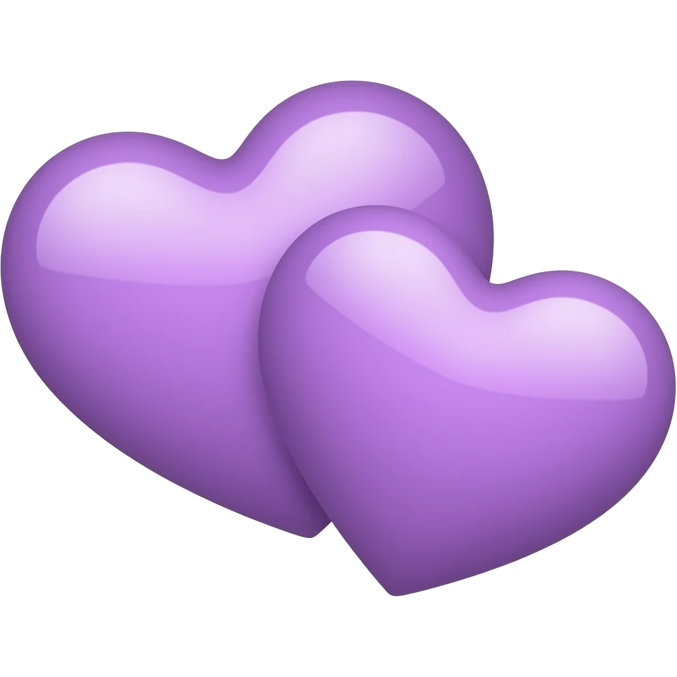 💞 haz este emoji pero lila pero con la misma forma emoji