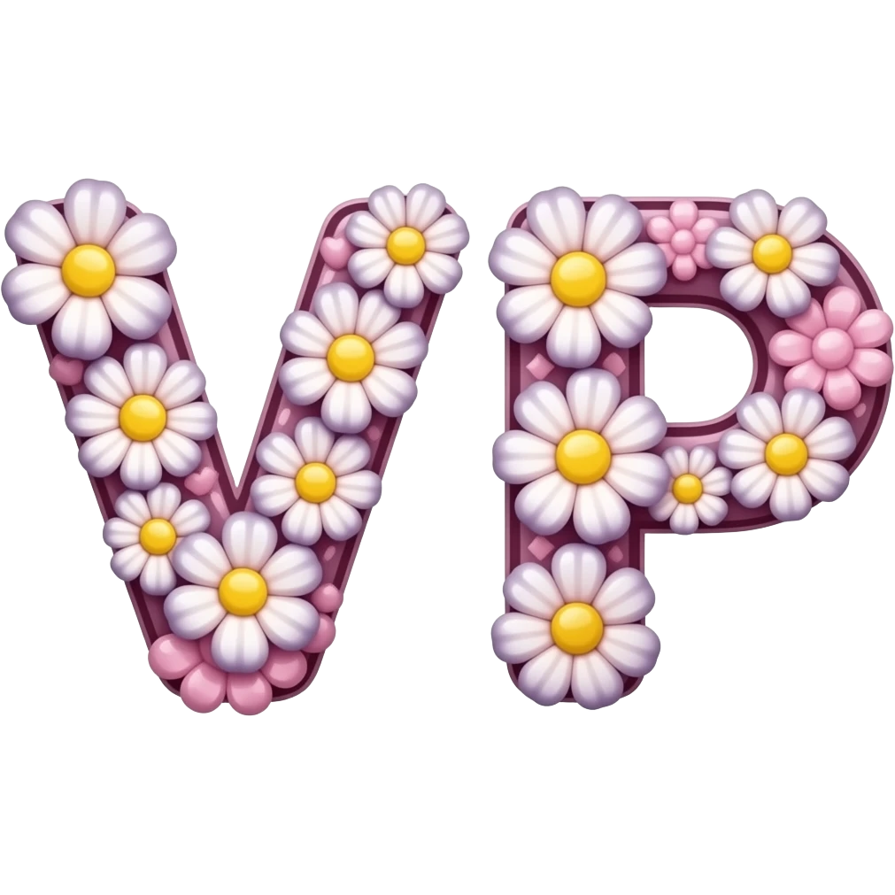 VPE letters with pretty design emoji