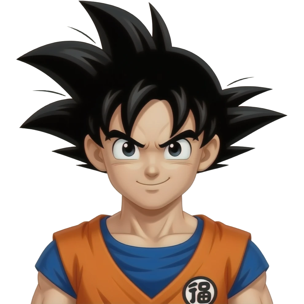 Uma pessoa vestida do goku emoji