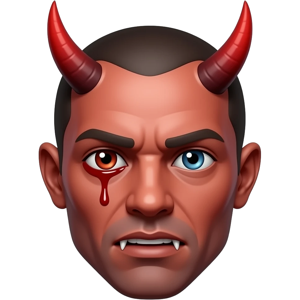 Add a bleeding eye on this emoji 👿 emoji