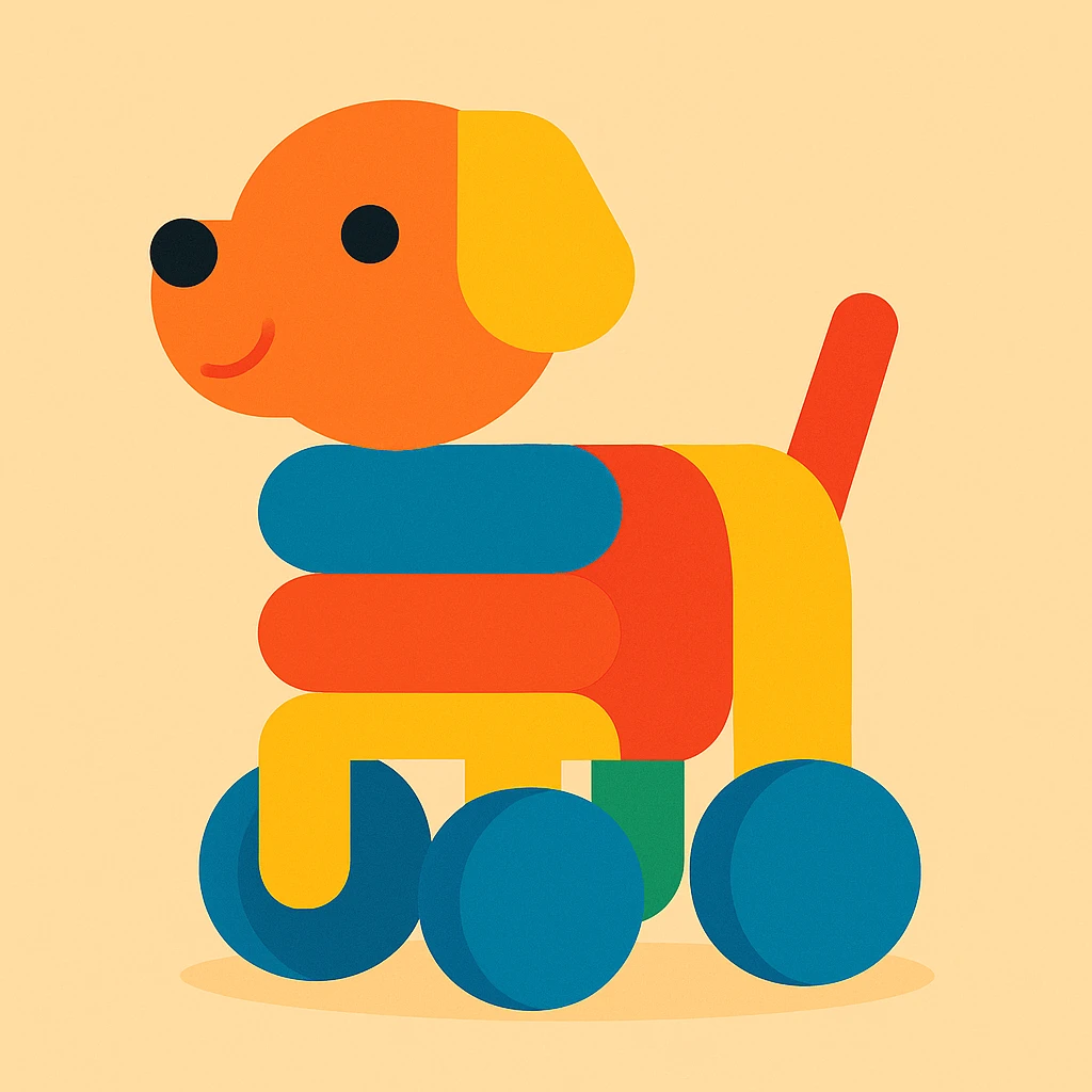 Flat design style toy emoji