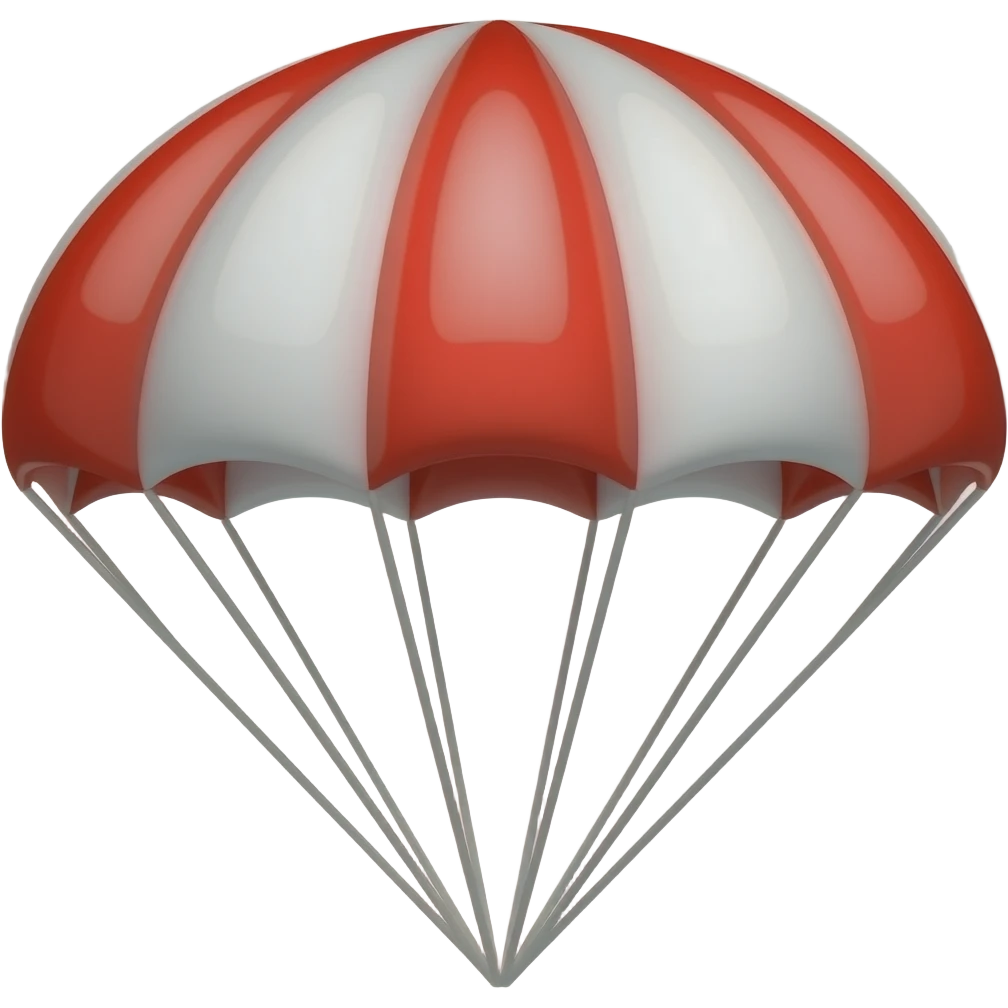 red parachute emoji