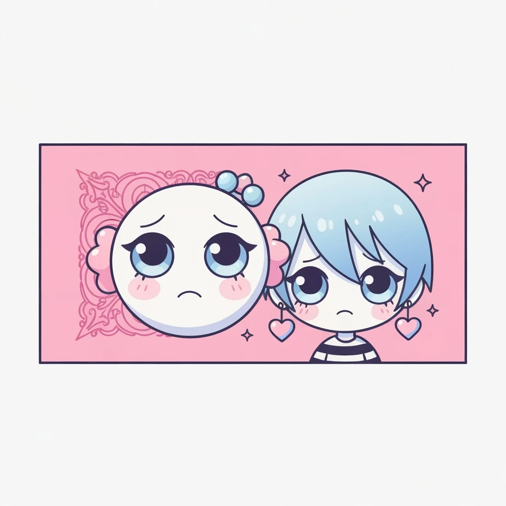 emo banner, cute, expressive, minimal, variation 1 emoji
