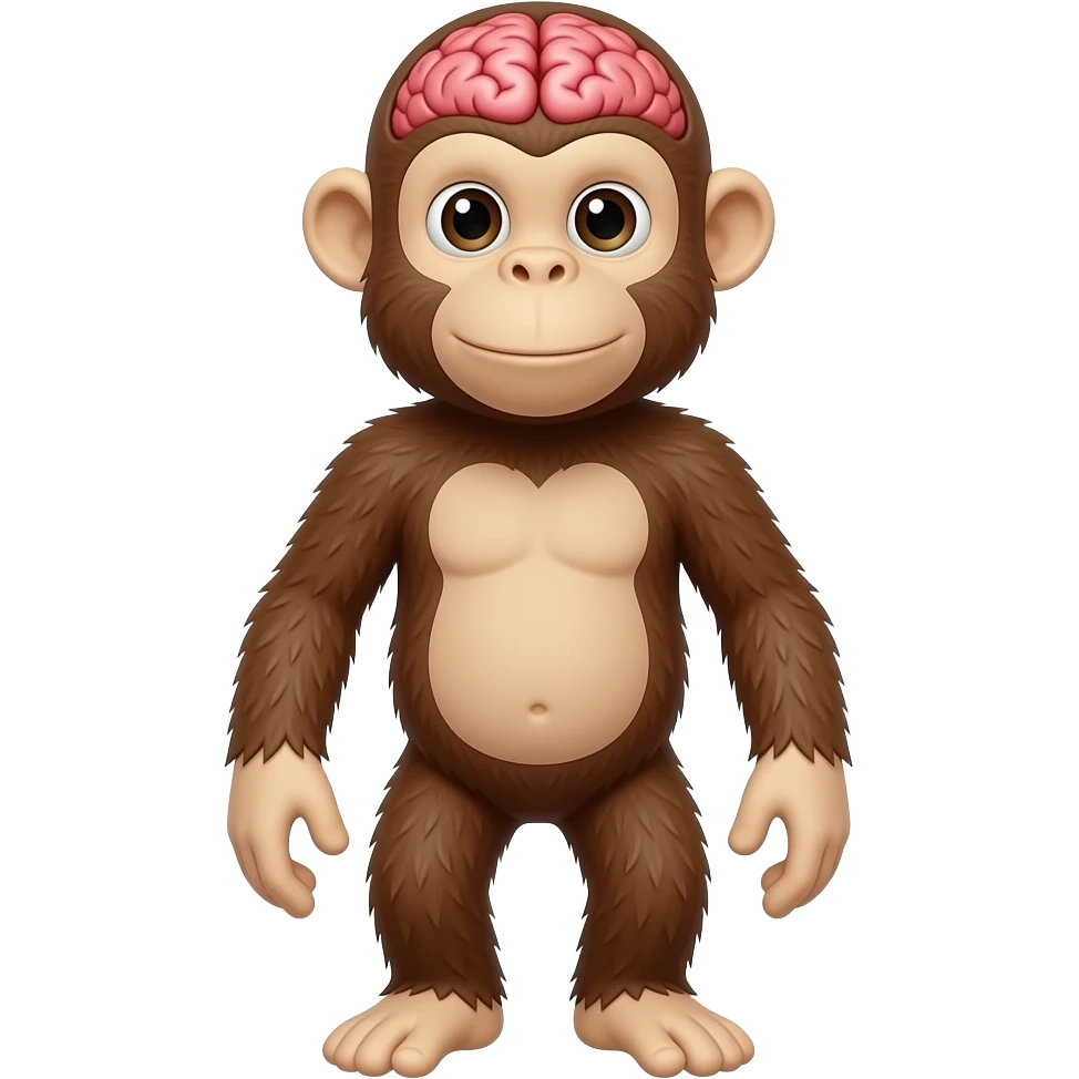 Mono sin cerebro emoji