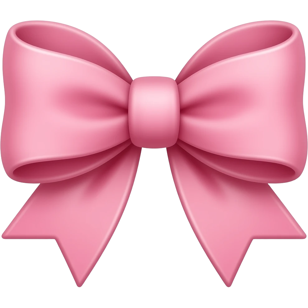 Create a pink cute bow emoji