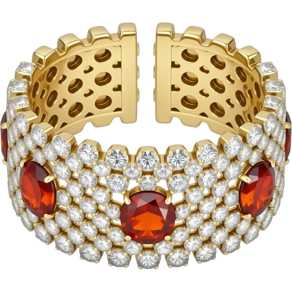 Van Cleef, luxury sparkling ultra realistic highly detailed fire opal gemstones and 3k diamonds, 24k bracelet emoji