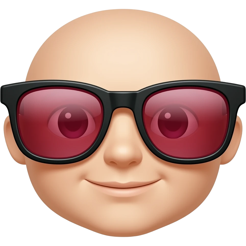 add dark red lenses to the glasses emoji