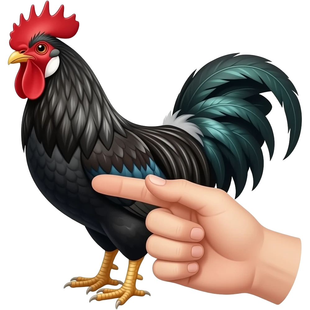 hand on a black cock emoji