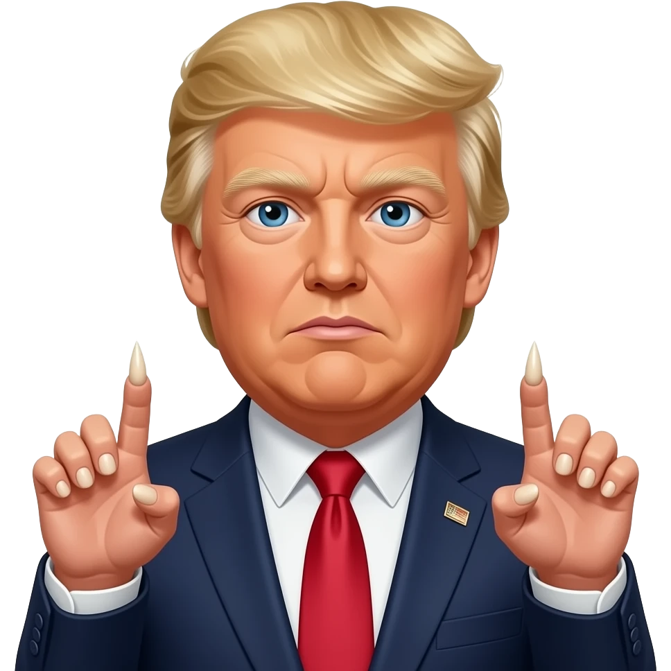 Donald trumps Long toes nails emoji