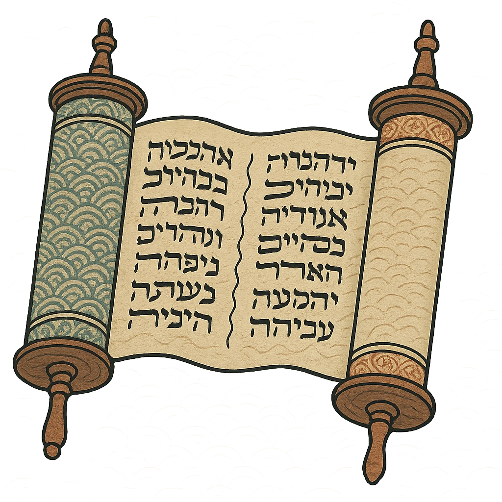 Torah scroll on a transparent background emoji