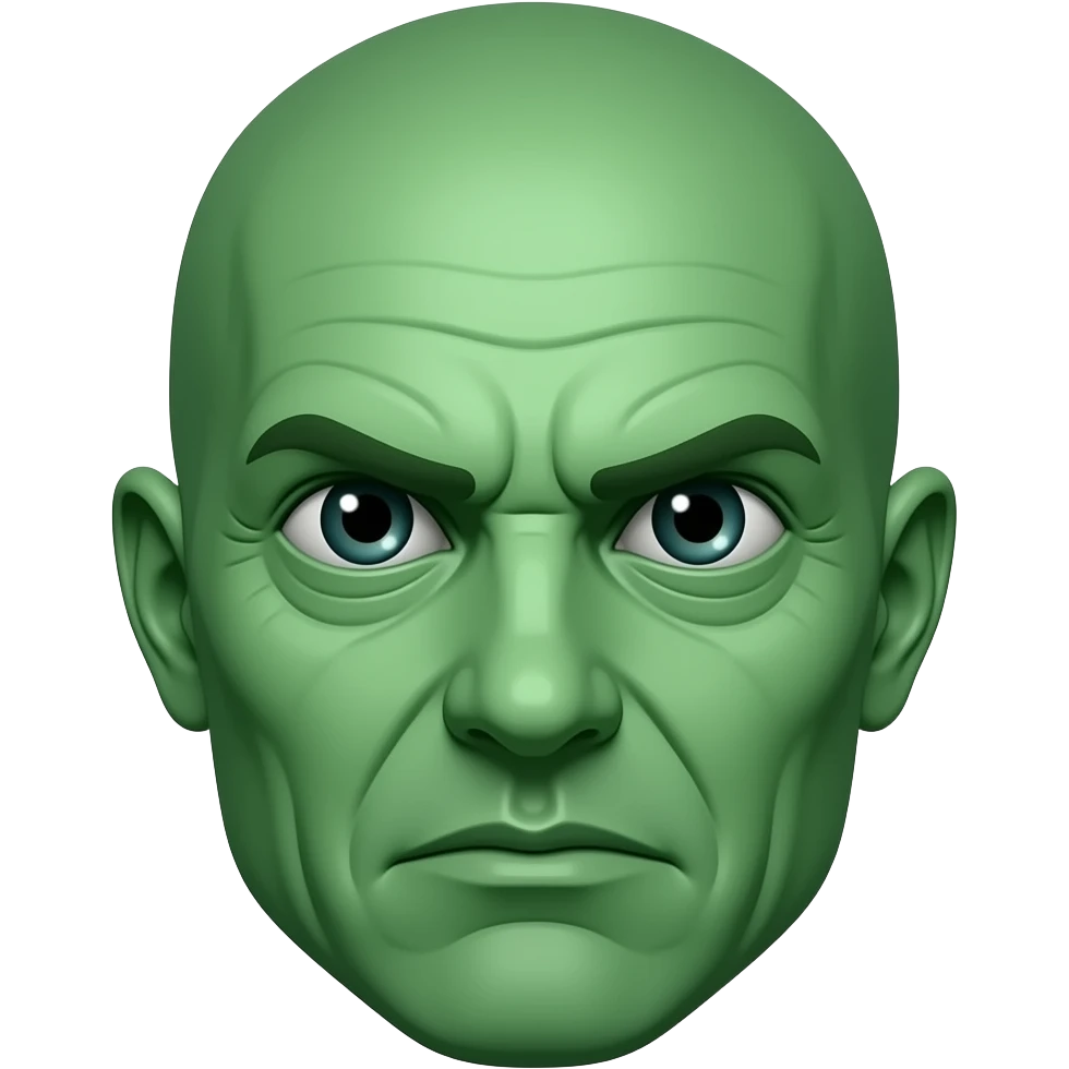 i want a scary green face emoji