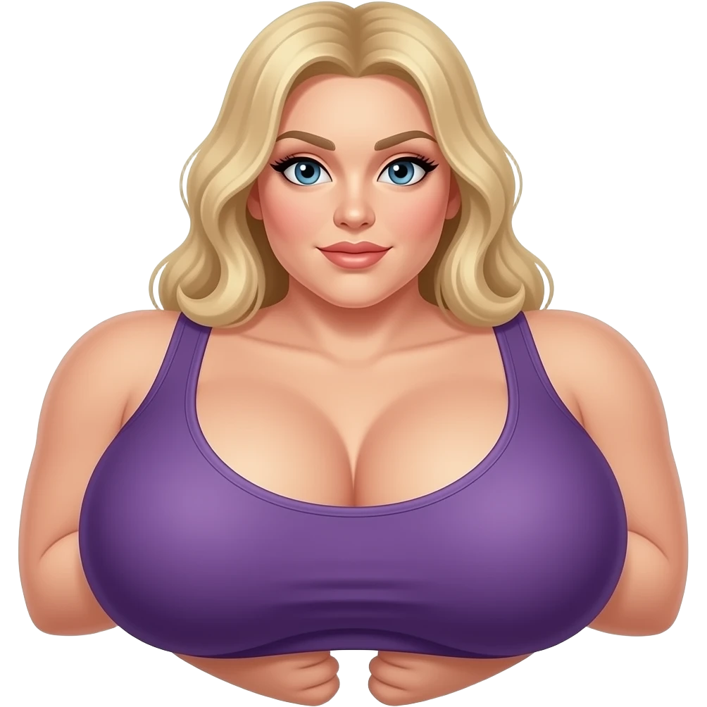 naked athletic blonde woman big tits humping eggplant emoji
