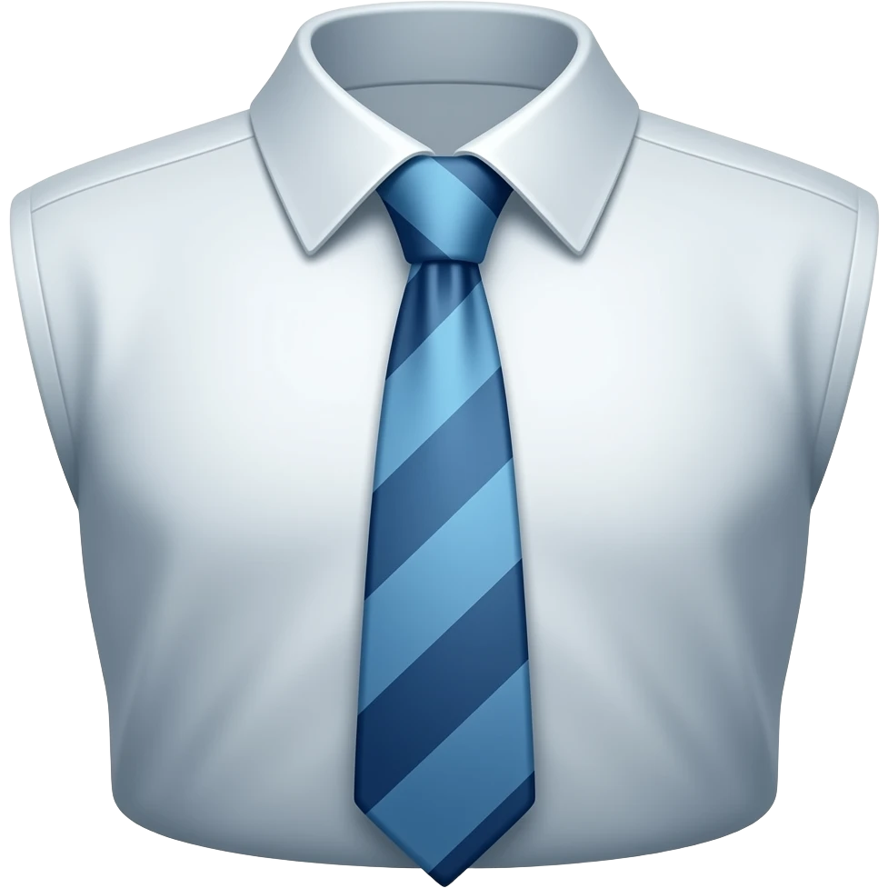 a short blue worker tie emoji