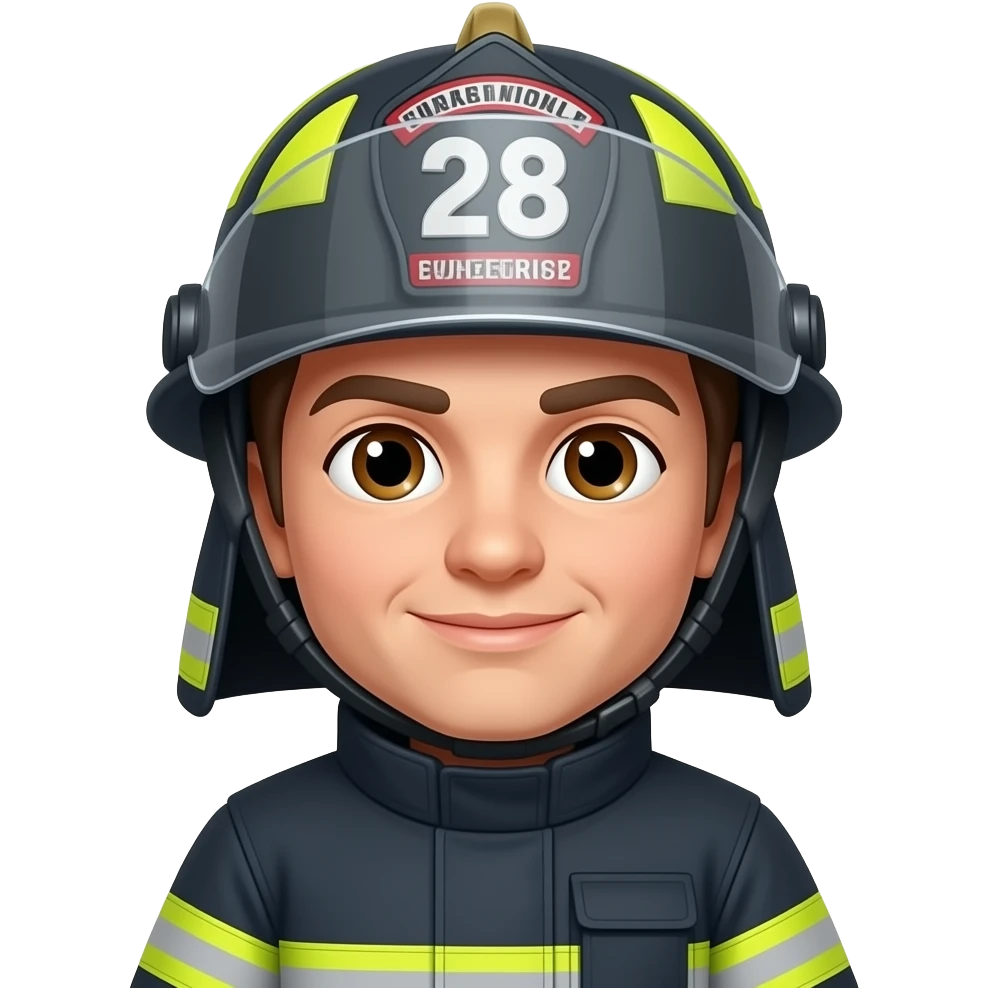 Firefighter Minnon aOT  on helmet emoji