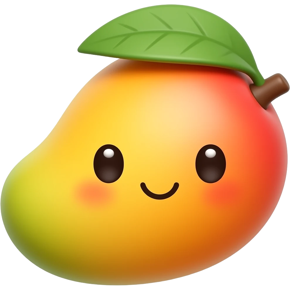 Kawaii mango emoji