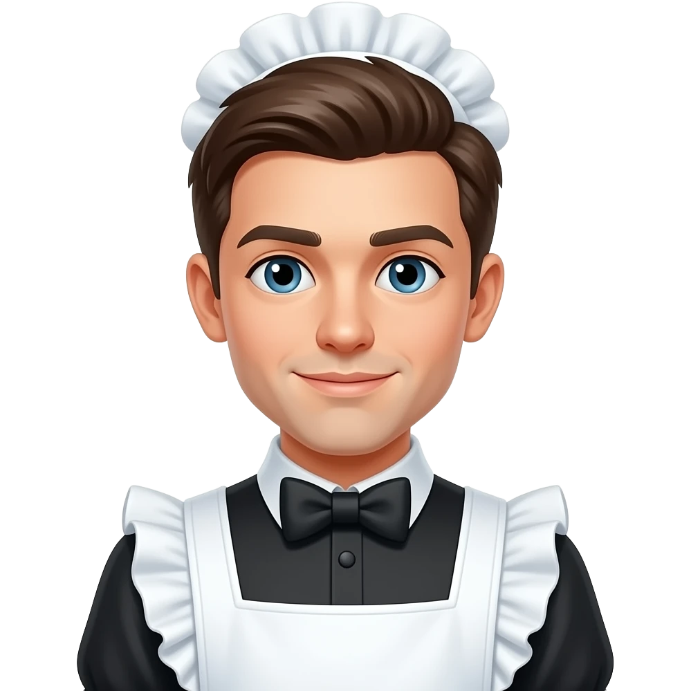 Cute male french maid emoji