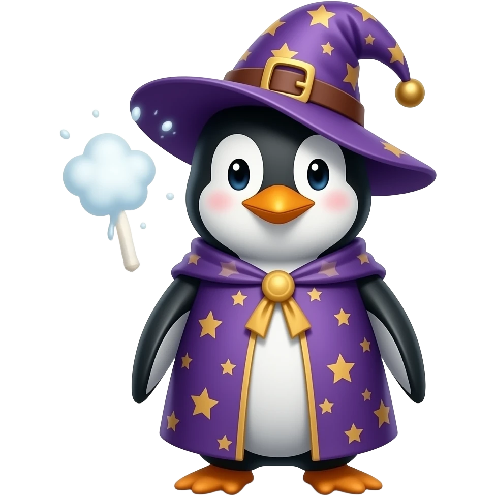Penguin Wizard emoji