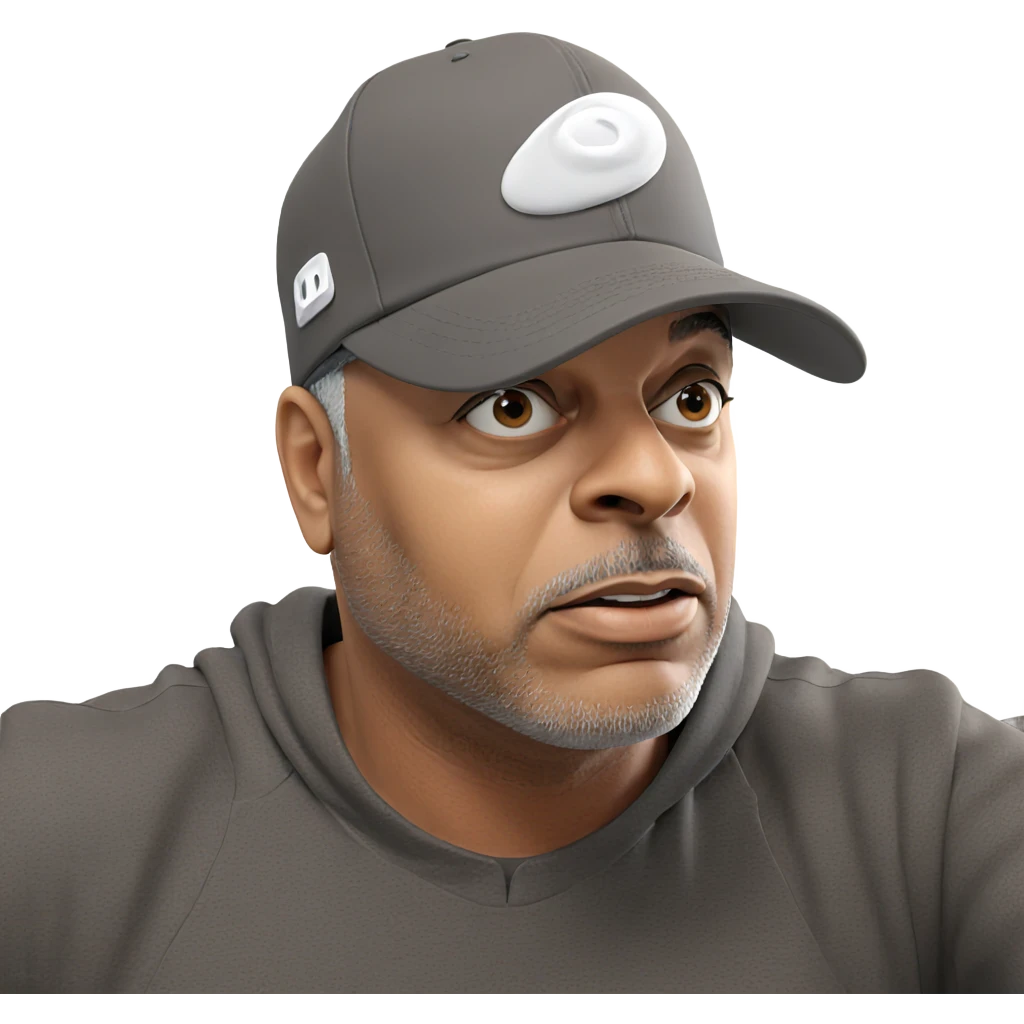 mature male in baseball cap emoji