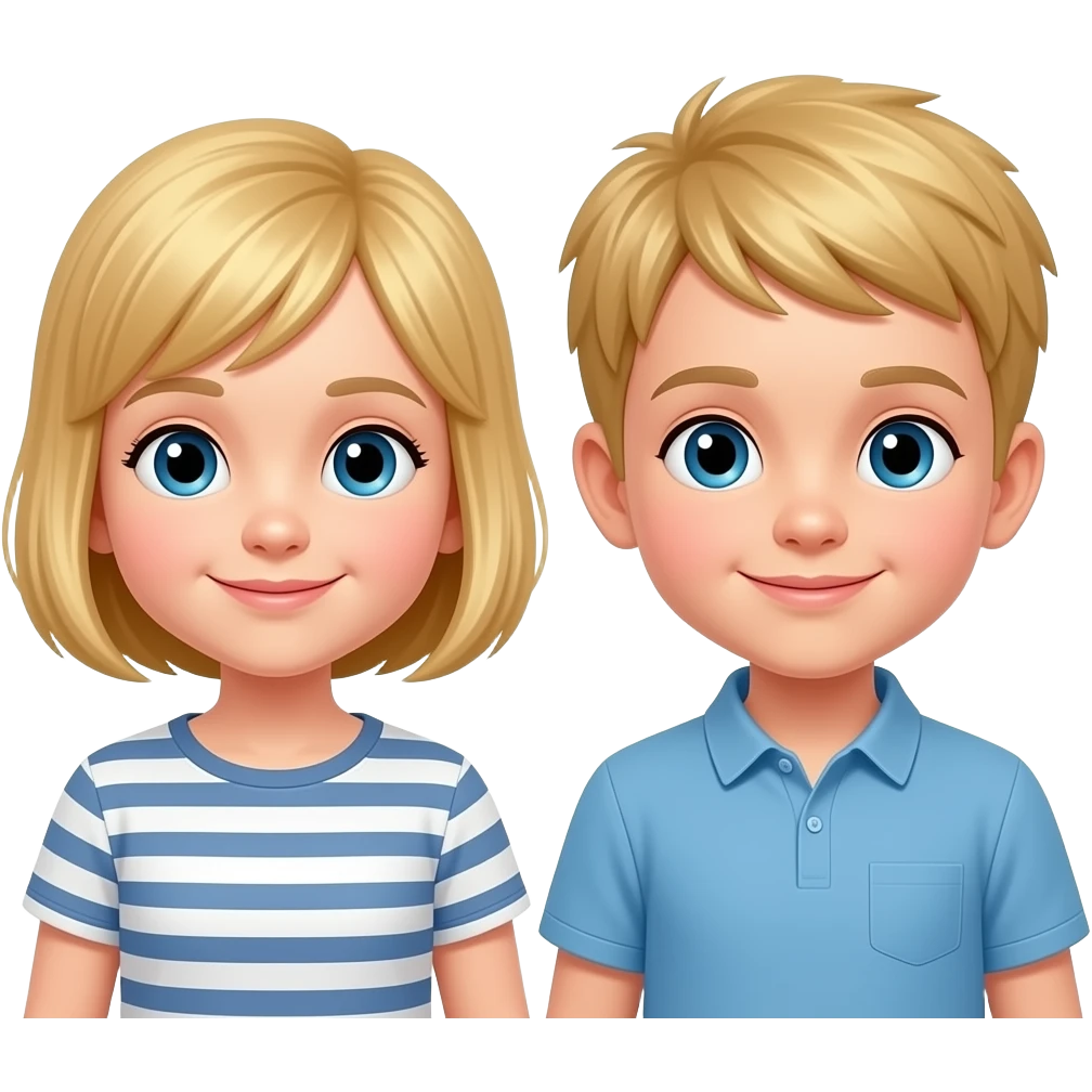 igual pero amb cabell rubio els dos nens emoji