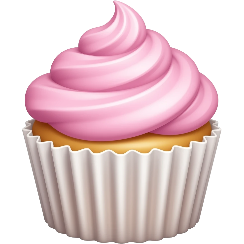Cupcake with pink icing emoji