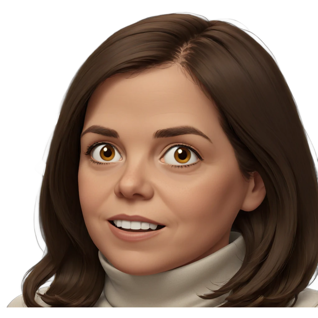 brown haired girl portrait emoji