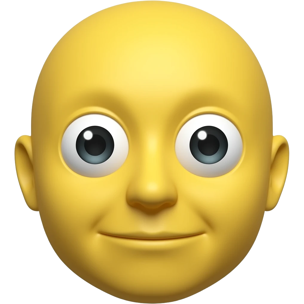 Yellow circle without a mouth with dotted eyes 😶 emoji